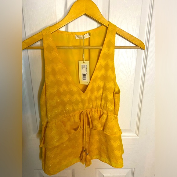 Ramy Brook Tops - NWT Ramy Brook Maddy Yellow/Gold Sleeveless Top